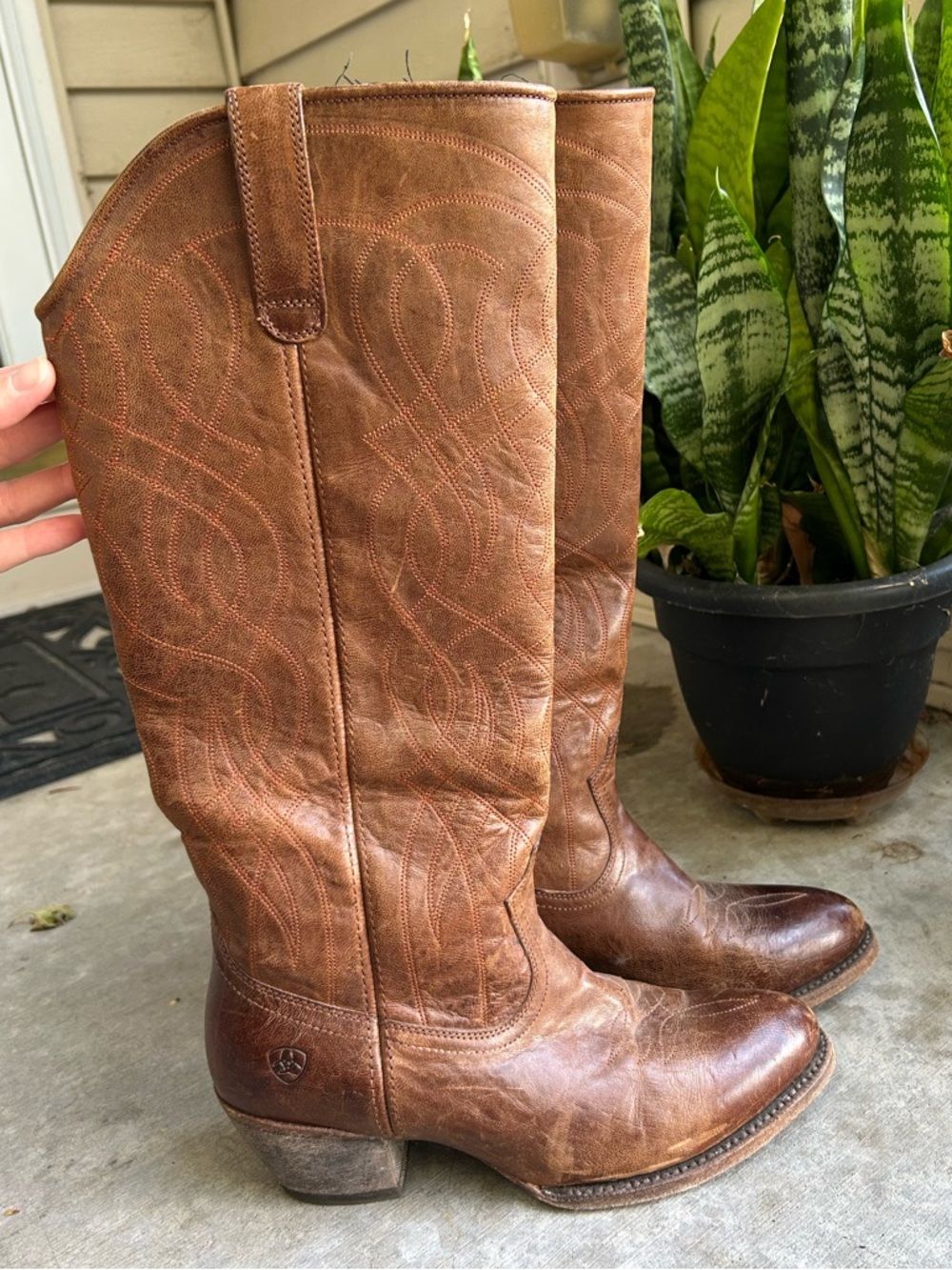 Ariat Singsong Leather Western Cowboy Boots 8.5